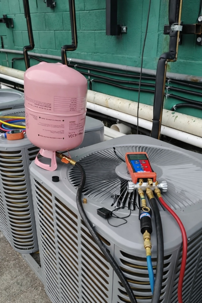 Carga de Refrigerante R410A